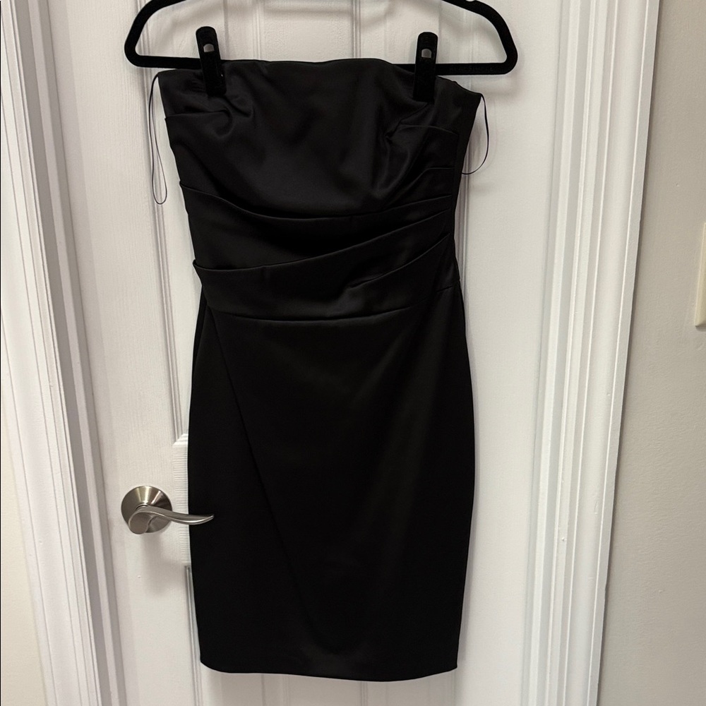 White House Black Market Strapless Black Dress